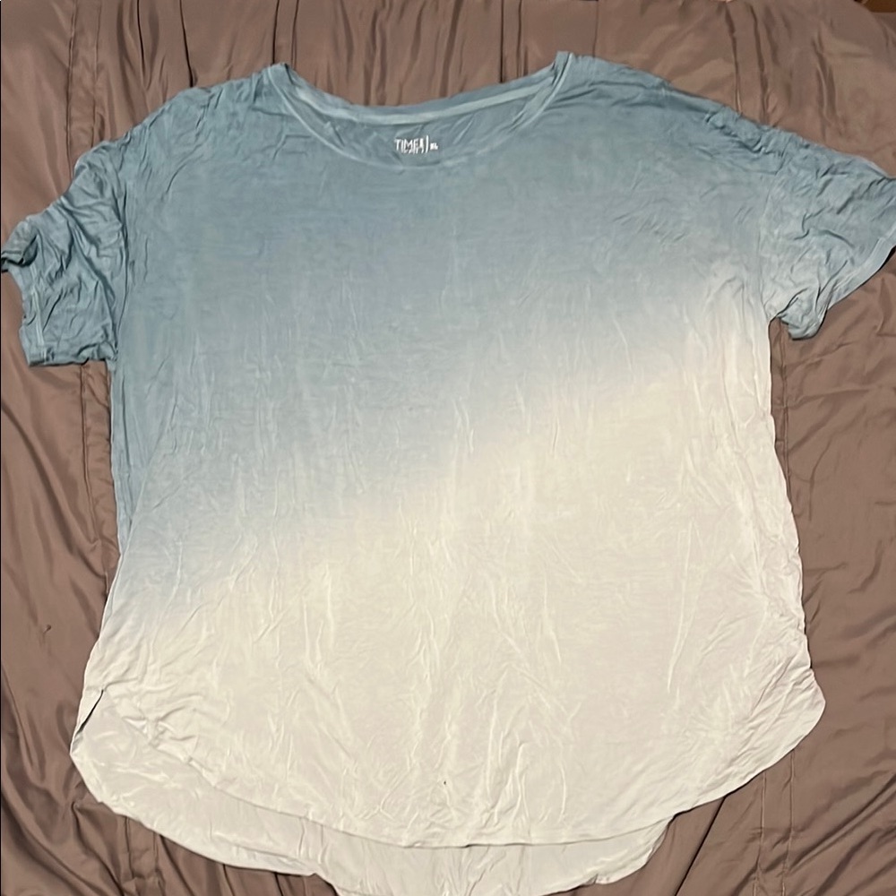 Time and Tru Blue Relaxed Short Sleeve Tee